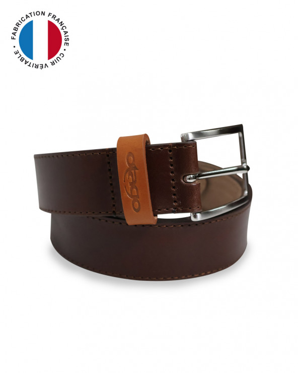 Ceinture en cuir marron Cajarc Otago pour homme