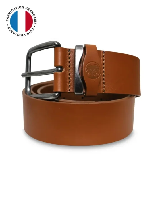 Ceinture Canubby Otago en cuir couleur cognac