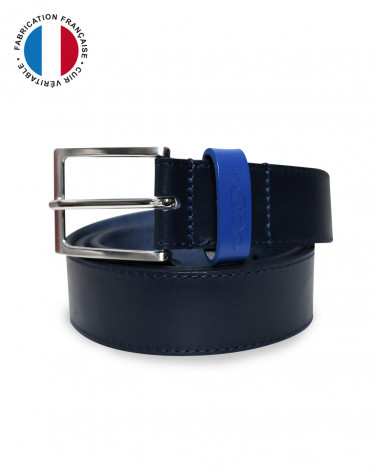 Ceinture en cuir bleu marine Cajarc Otago pour homme