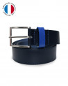 Ceinture en cuir bleu marine Cajarc Otago pour homme