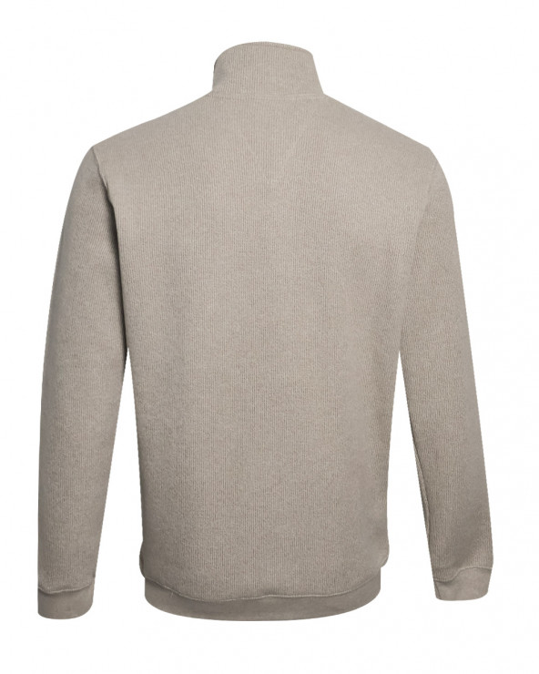 dos du Sweat écru col zippé pour homme 24SW7 Otago rugby