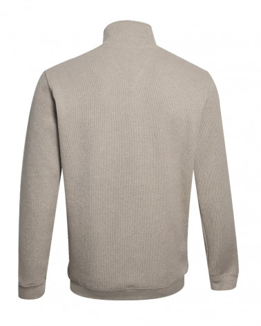 dos du Sweat écru col zippé pour homme 24SW7 Otago rugby
