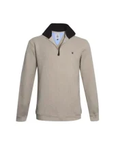 24SW7 SWEAT COL ZIP OTAGO ÉCRU