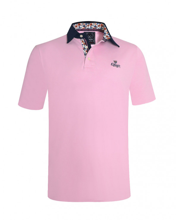 face du Polo Spiripague manches courtes Otago rugby rose homme