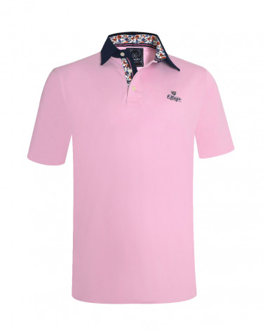 face du Polo Spiripague manches courtes Otago rugby rose homme
