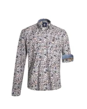 294 CHEMISE ML OTAGO MARINE/MARRON 294 CHEMISE ML OTAGO MARINE/MARRON