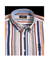 298 CHEMISE ML OTAGO RAYEE BLEU ROUGE ORANGE 298 CHEMISE ML OTAGO RAYEE BLEU ROUGE ORANGE