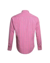 299 CHEMISE ML OTAGO CARREAUX ROSE / MARINE