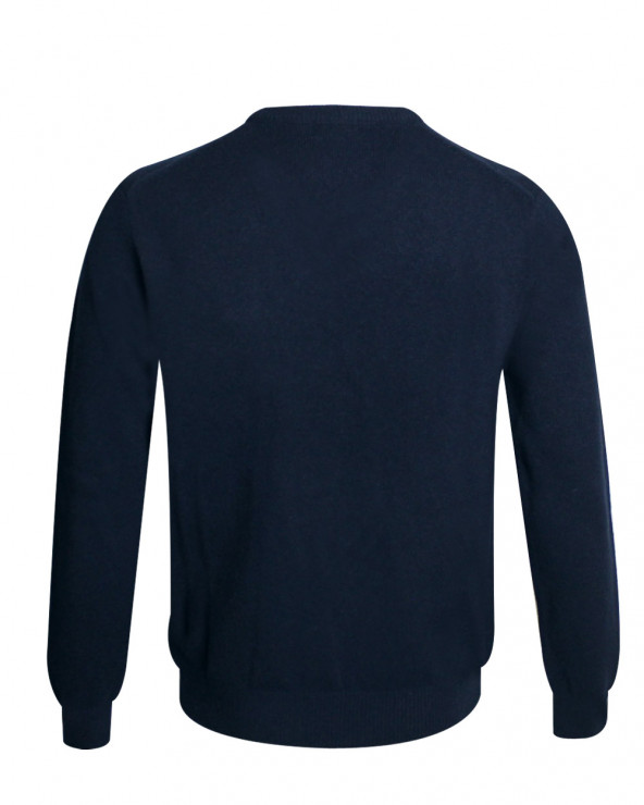dos du Pull Buenos Aires col V Otago bleu marine pour homme