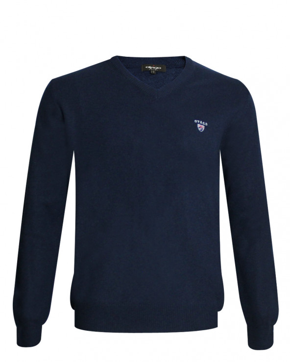 face du Pull Buenos Aires col V Otago bleu marine pour homme