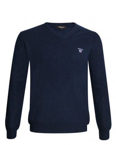 face du Pull Buenos Aires col V Otago bleu marine pour homme