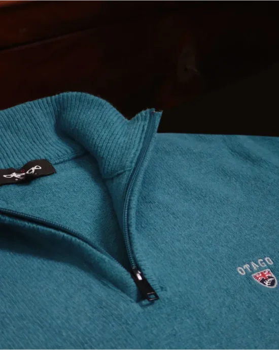 25 BUENOS AIRES PULL COL ZIP OTAGO VERT EMERAUDE