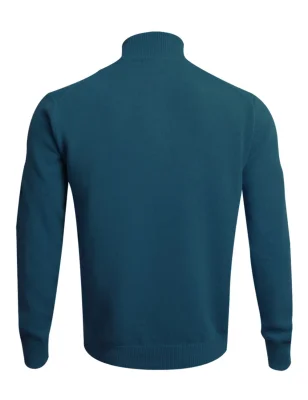 dos du Pull col zippé vert emeraude pour homme Buenos Aires Otago