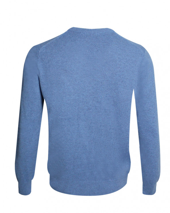 dos du Pull col V bleu ciel homme Buenos Aires Otago