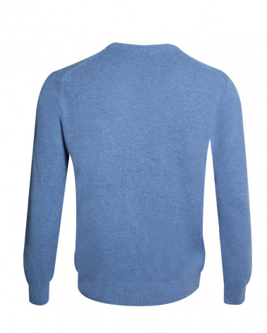 dos du Pull col V bleu ciel homme Buenos Aires Otago