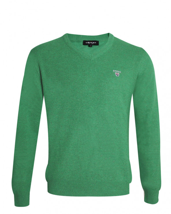 face du Pull col V vert pomme pour homme Buenos Aires Otago rugby