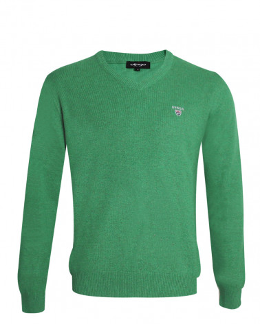 face du Pull col V vert pomme pour homme Buenos Aires Otago rugby