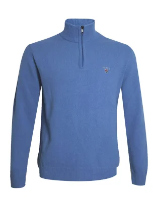 face du Pull col zippé bleu azur pour homme Buenos Aires Otago