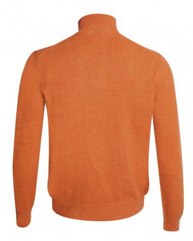 dos du Pull Buenos Aires col zippé Otago orange pour homme