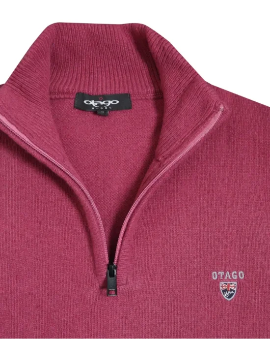 25 BUENOS AIRES PULL COL ZIP OTAGO FRAMBOISE