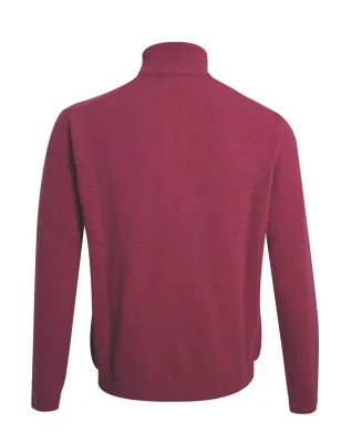 dos du Pull col zippé framboise pour homme Buenos Aires Otago