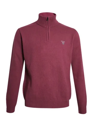 face du Pull col zippé framboise pour homme Buenos Aires Otago
