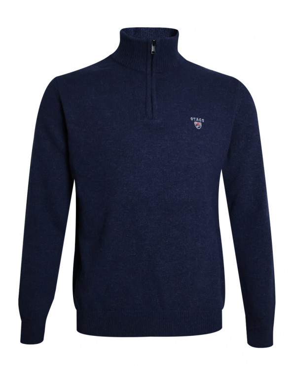 face du Pull Buenos Aires col zippé Otago bleu marine pour homme