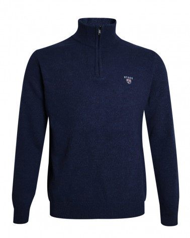 face du Pull Buenos Aires col zippé Otago bleu marine pour homme
