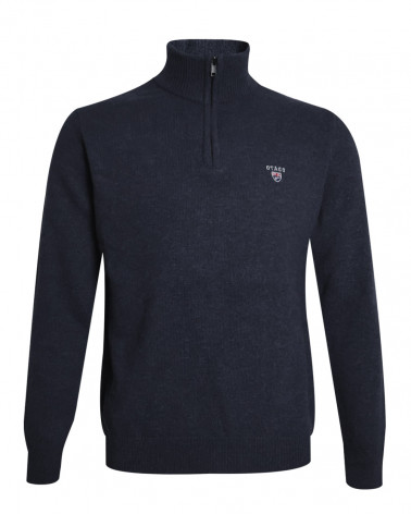 face du Pull col zippé Buenos Aires Otago gris anthracite pour homme