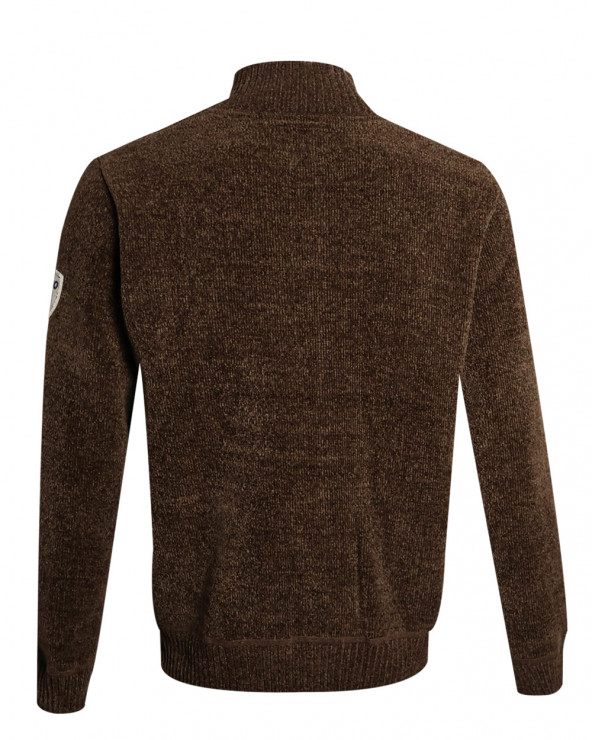dos du Sweat zippé marron pour homme SMOOV Otago rugby