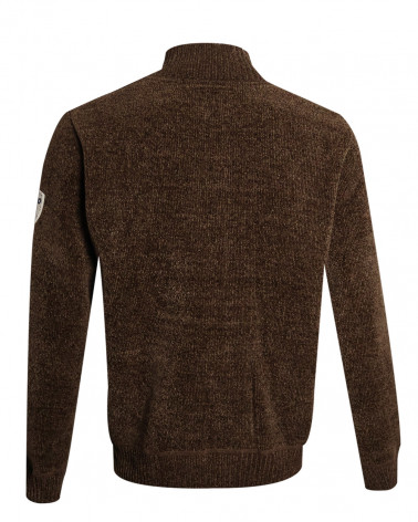 dos du Sweat zippé marron pour homme SMOOV Otago rugby