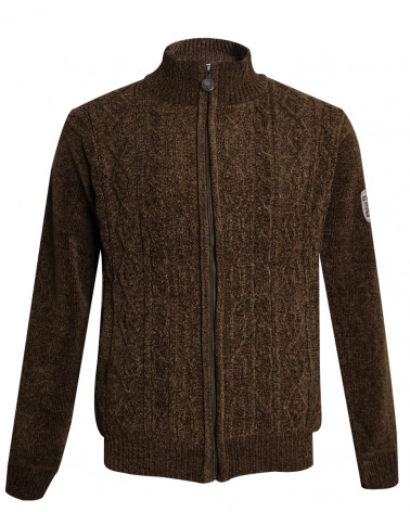 face du Sweat zippé marron pour homme SMOOV Otago rugby