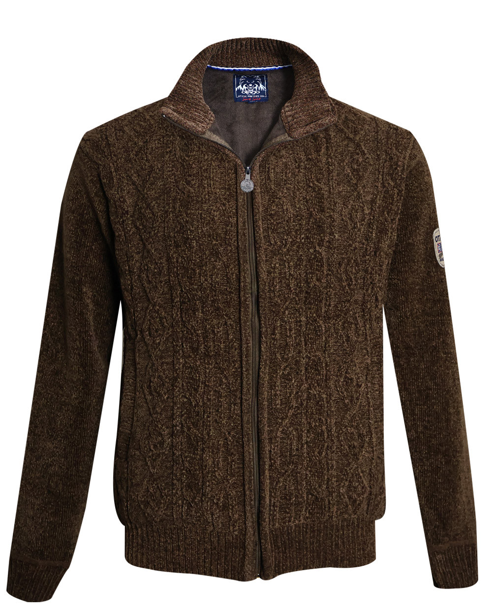 Sweat zippé marron pour homme SMOOV Otago rugby
