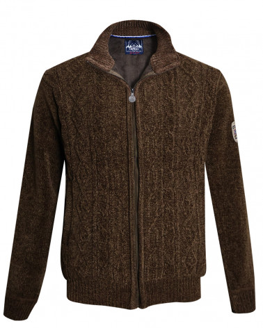 Sweat zippé marron pour homme SMOOV Otago rugby