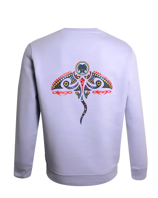 dos du Sweat col rond Mantaflo Otago rugby parme pour homme