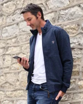 24SW3 SWEAT ZIP OTAGO BLEU MARINE