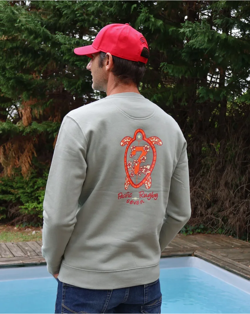 25 TORTUE7 SWEAT COL ROND OTAGO ALMOND GREEN