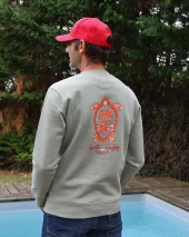 25 TORTUE7 SWEAT COL ROND OTAGO ALMOND GREEN