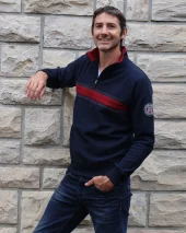 24SW6 SWEAT COL ZIP OTAGO BLEU MARINE