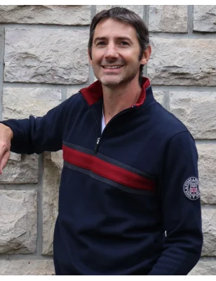 24SW6 SWEAT COL ZIP OTAGO BLEU MARINE