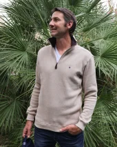24SW7 SWEAT COL ZIP OTAGO ÉCRU