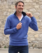 24SW7 SWEAT COL ZIP OTAGO BLEU LAVANDE