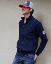 26 SMOOV SWEAT ZIP OTAGO BLEU MARINE