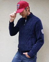 26 SMOOV SWEAT ZIP OTAGO BLEU MARINE