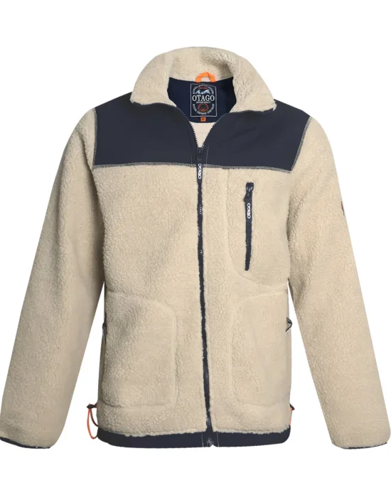 face de la veste polaire écru marine pour homme OTASHERPA stone Otago rugby