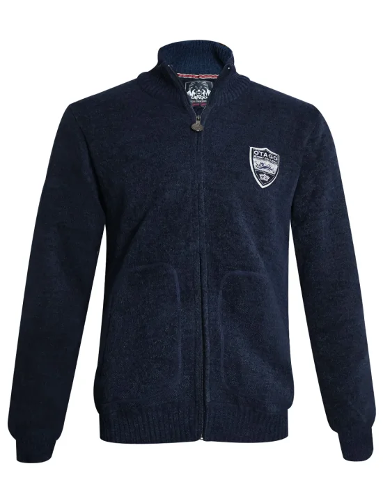 face du Gilet sweat zippé bleu marine pour homme SIGNATO Otago rugby