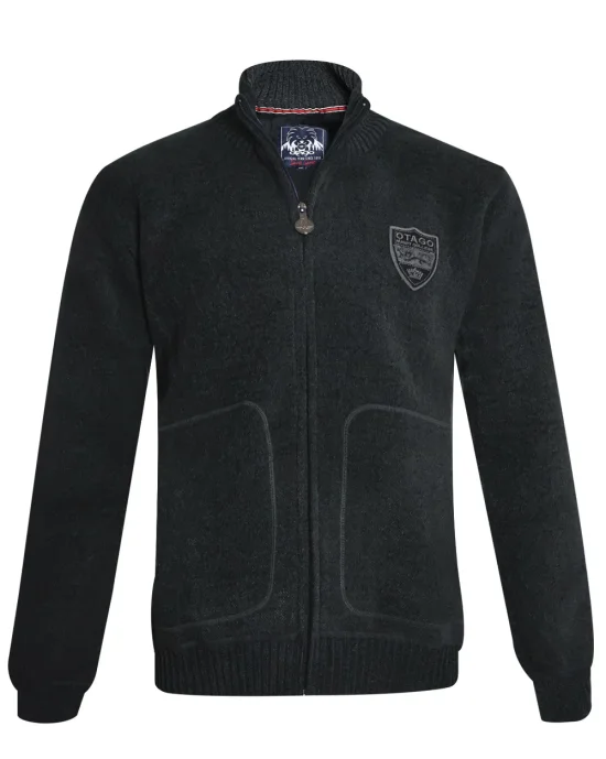 face du Gilet sweat zippé gris anthracite pour homme SIGNATO Otago rugby