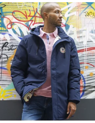 LAMYAN PARKA OTAGO BLEU MARINE