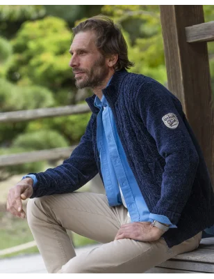 26 SMOOV SWEAT ZIP OTAGO BLEU MARINE
