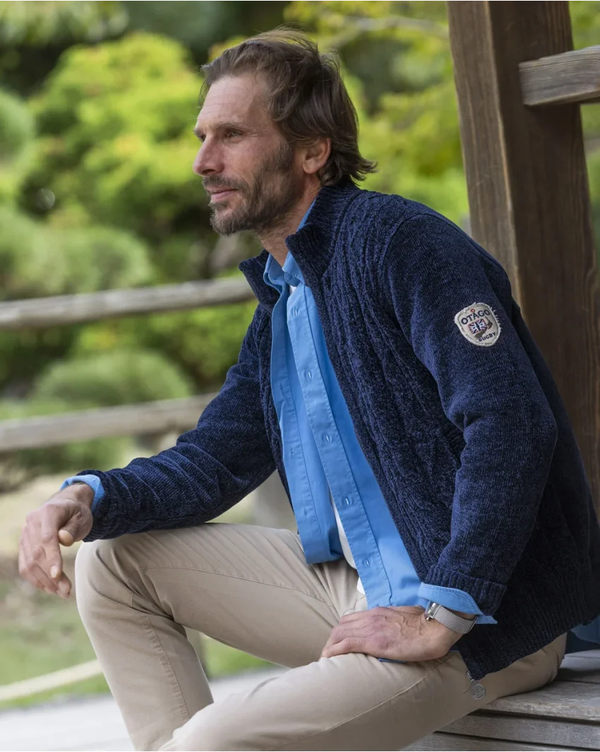 26 SMOOV SWEAT ZIP OTAGO BLEU MARINE